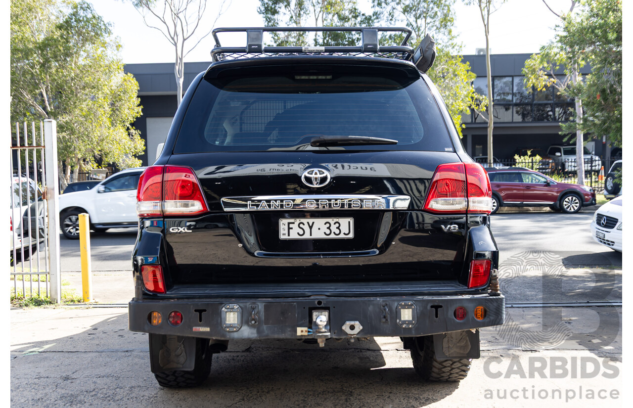 2/2008 Toyota Landcruiser GXL (4x4) VDJ200R 4d Wagon Ebony Black Turbo Diesel V8 4.5L