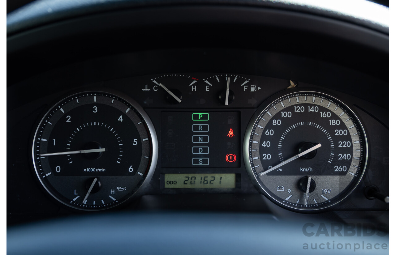 2/2008 Toyota Landcruiser GXL (4x4) VDJ200R 4d Wagon Ebony Black Turbo Diesel V8 4.5L
