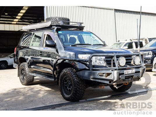 2/2008 Toyota Landcruiser GXL (4x4) VDJ200R 4d Wagon Ebony Black Turbo Diesel V8 4.5L