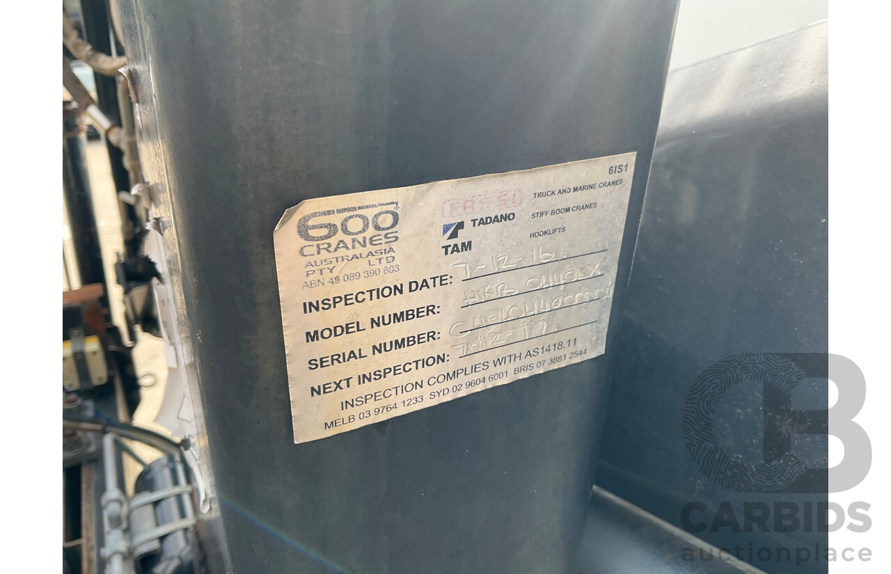 04/2010 Isuzu NPR 300 Medium (4x2) NH Tipper White Turbo Diesel 5.2L - Custom Hiab Crane/Tipper