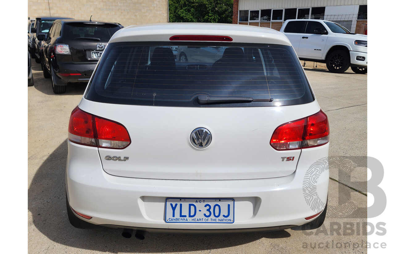 8/2010 Volkswagen Golf 118 TSI Comfortline 1K MY10 5d Hatchback White 1.4L