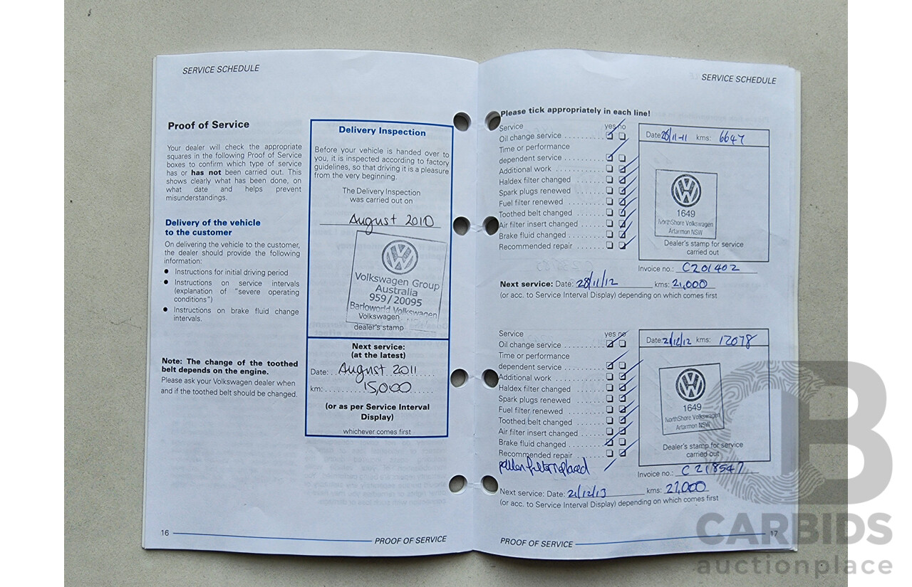 8/2010 Volkswagen Golf 118 TSI Comfortline 1K MY10 5d Hatchback White 1.4L