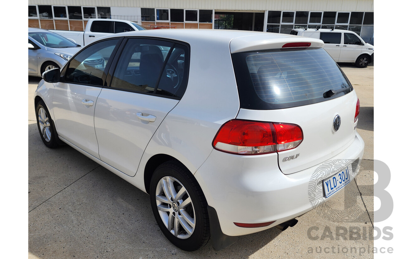 8/2010 Volkswagen Golf 118 TSI Comfortline 1K MY10 5d Hatchback White 1.4L