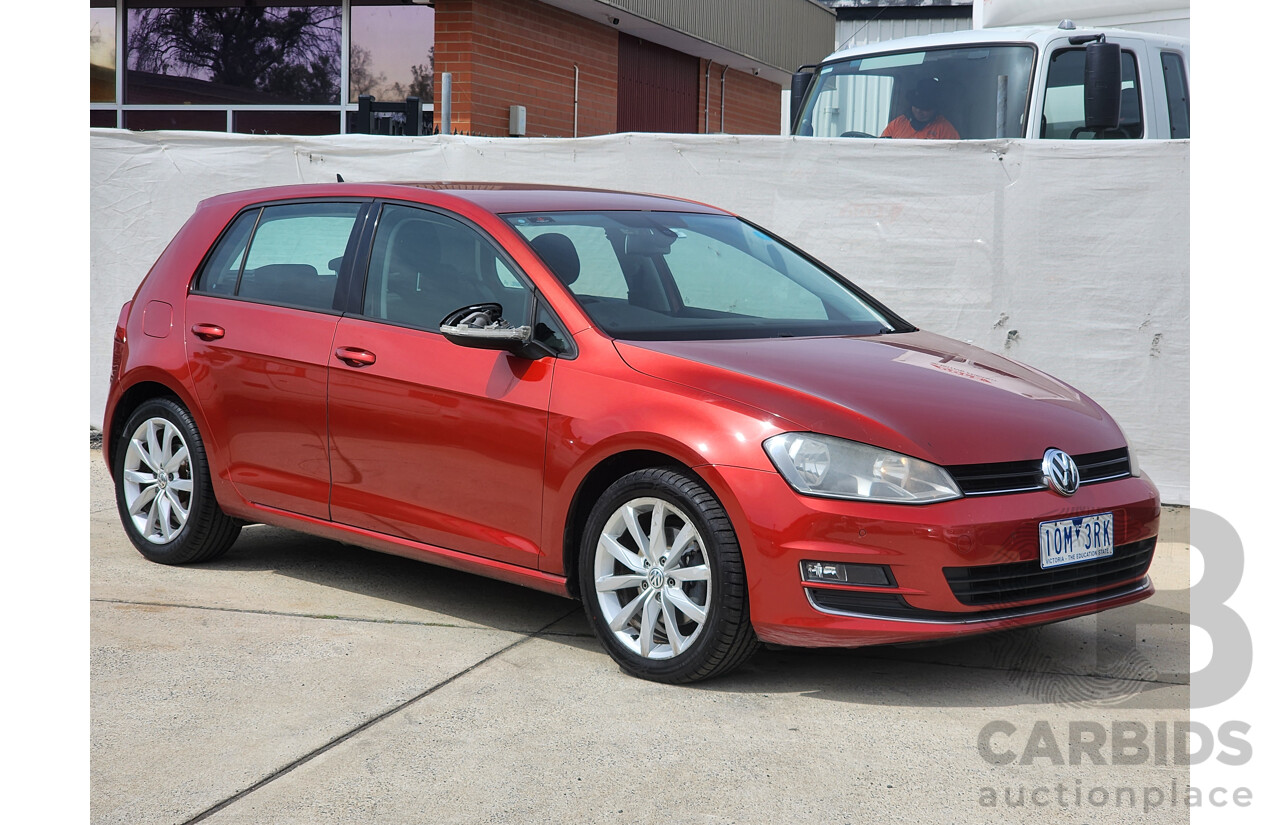 9/2013 Volkswagen Golf 110 TDI Highline AU 5d Hatchback Red 2.0L