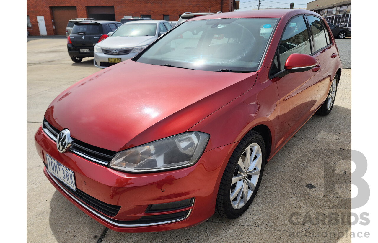 9/2013 Volkswagen Golf 110 TDI Highline AU 5d Hatchback Red 2.0L