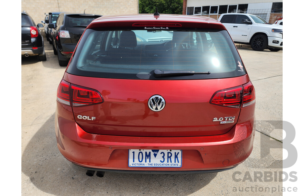 9/2013 Volkswagen Golf 110 TDI Highline AU 5d Hatchback Red 2.0L