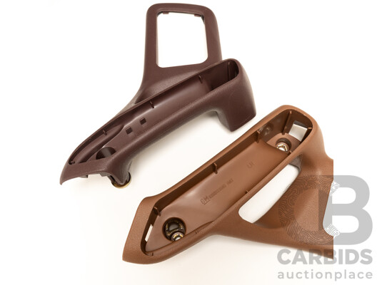 Pair of NOS Genuine Holden VN / VP Commodore Left and Right Hand Door Handles - Mulberry & Beige