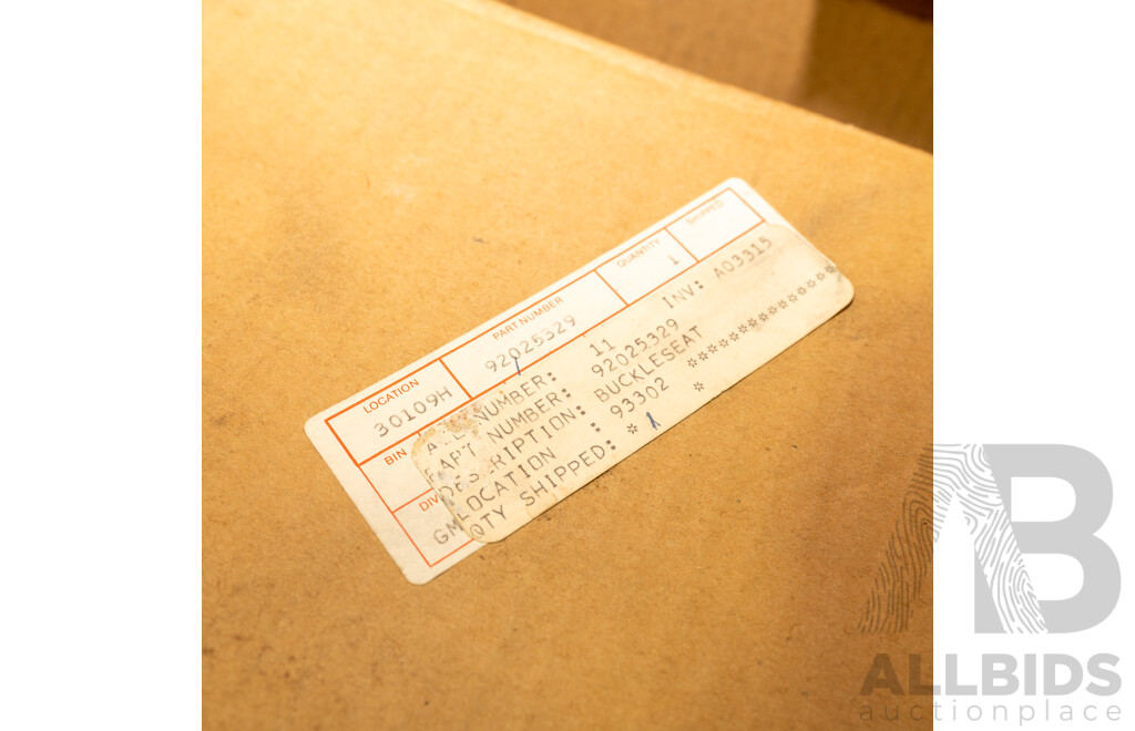 Collection of Seven NOS Genuine Holden Seat Belt Components