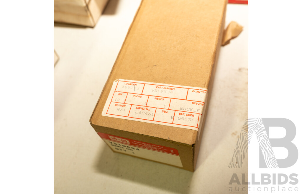 Collection of Seven NOS Genuine Holden Seat Belt Components