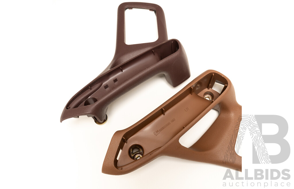 Pair of NOS Genuine Holden VN / VP Commodore Left and Right Hand Door Handles - Mulberry & Beige