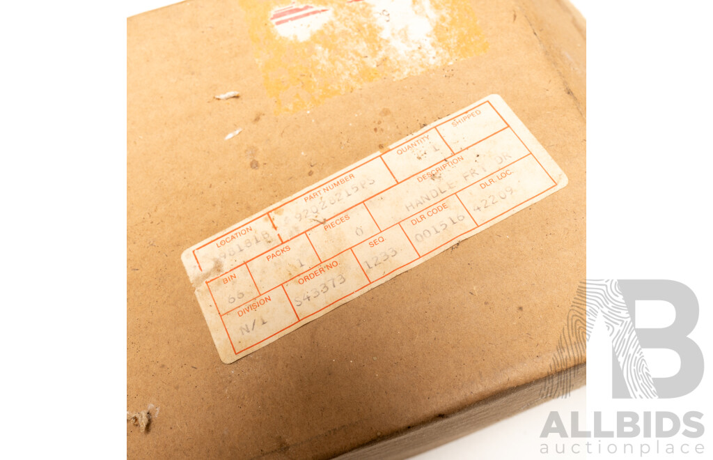Pair of NOS Genuine Holden VN / VP Commodore Left and Right Hand Door Handles - Mulberry & Beige