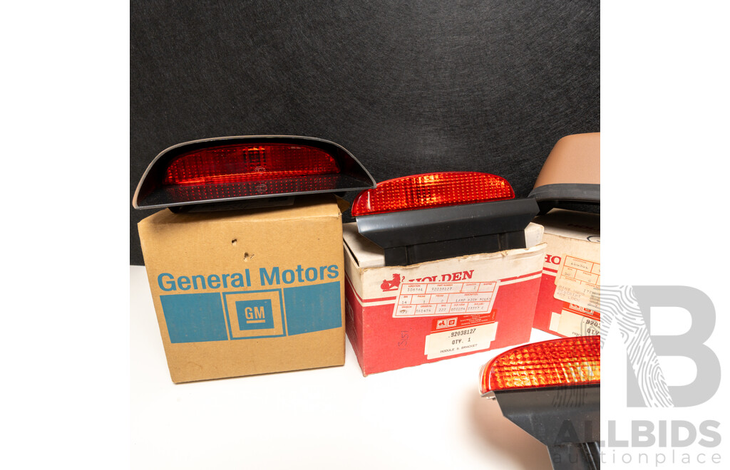 Collection of Four NOS Genuine Holden Rear High Mount Brake Lights