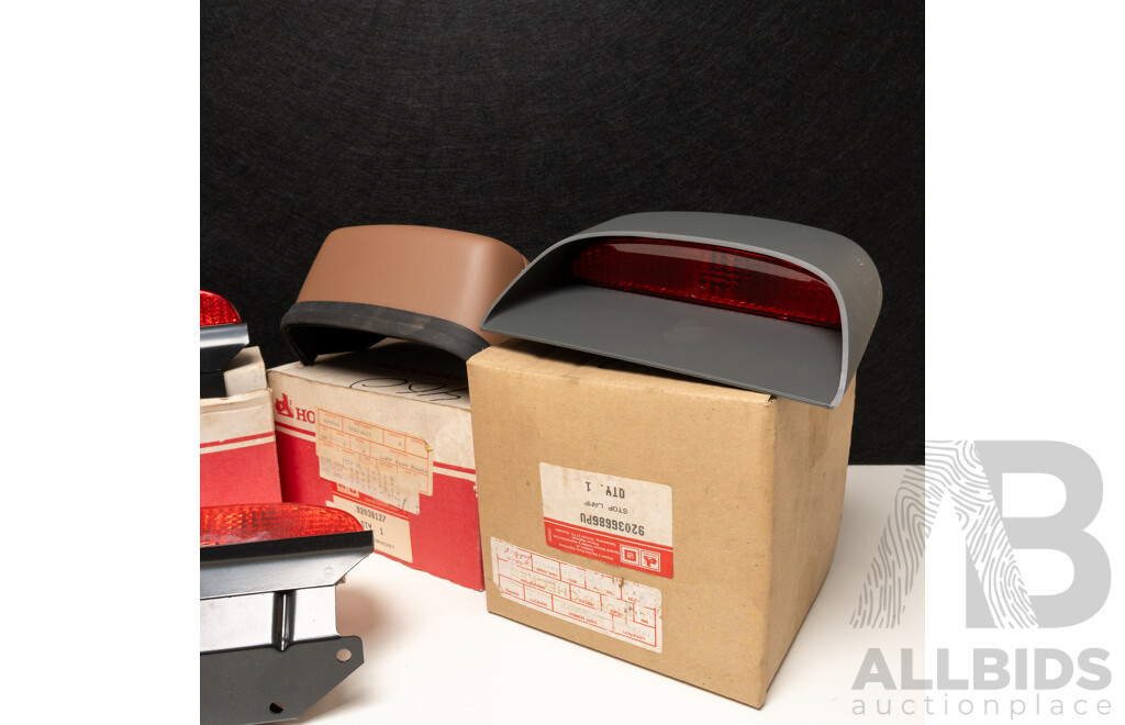 Collection of Four NOS Genuine Holden Rear High Mount Brake Lights