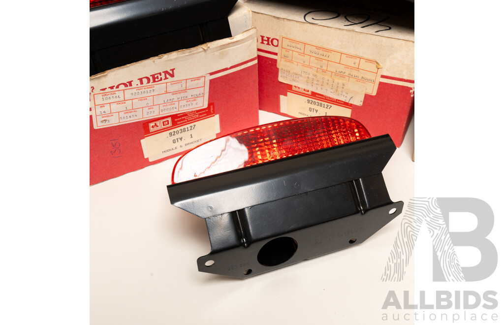 Collection of Four NOS Genuine Holden Rear High Mount Brake Lights