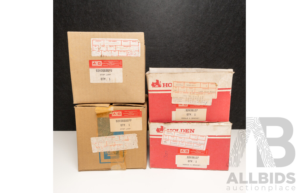 Collection of Four NOS Genuine Holden Rear High Mount Brake Lights