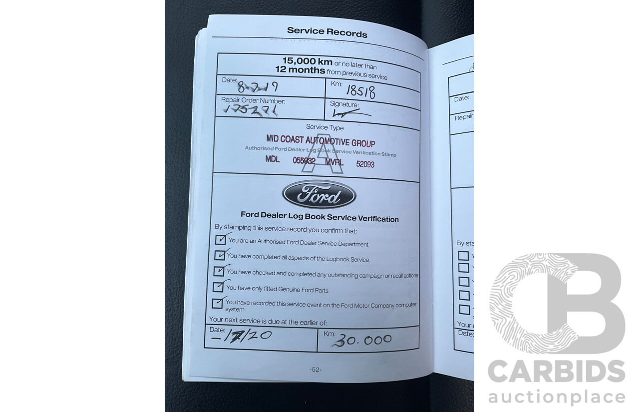 10/2018 Ford Ranger Wildtrak 3.2 (4x4) PX MKIII MY19 Double Cab P/Up Pride Orange Metallic Turbo Diesel 3.2L