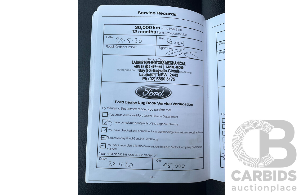 10/2018 Ford Ranger Wildtrak 3.2 (4x4) PX MKIII MY19 Double Cab P/Up Pride Orange Metallic Turbo Diesel 3.2L