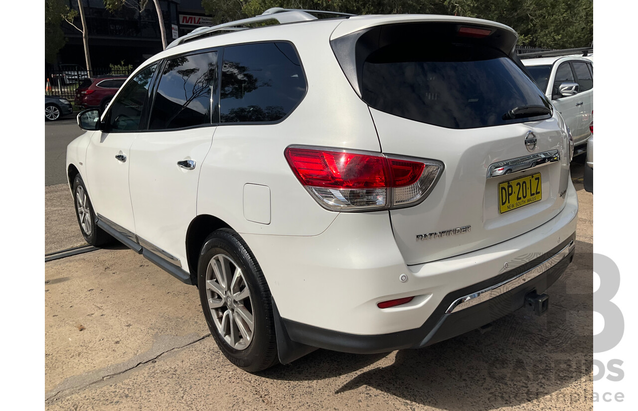 06/2014 Nissan Pathfinder ST-L (FWD) R52 MY15 Upgrade 4D Wagon Crystal White Pearl V6 3.5L