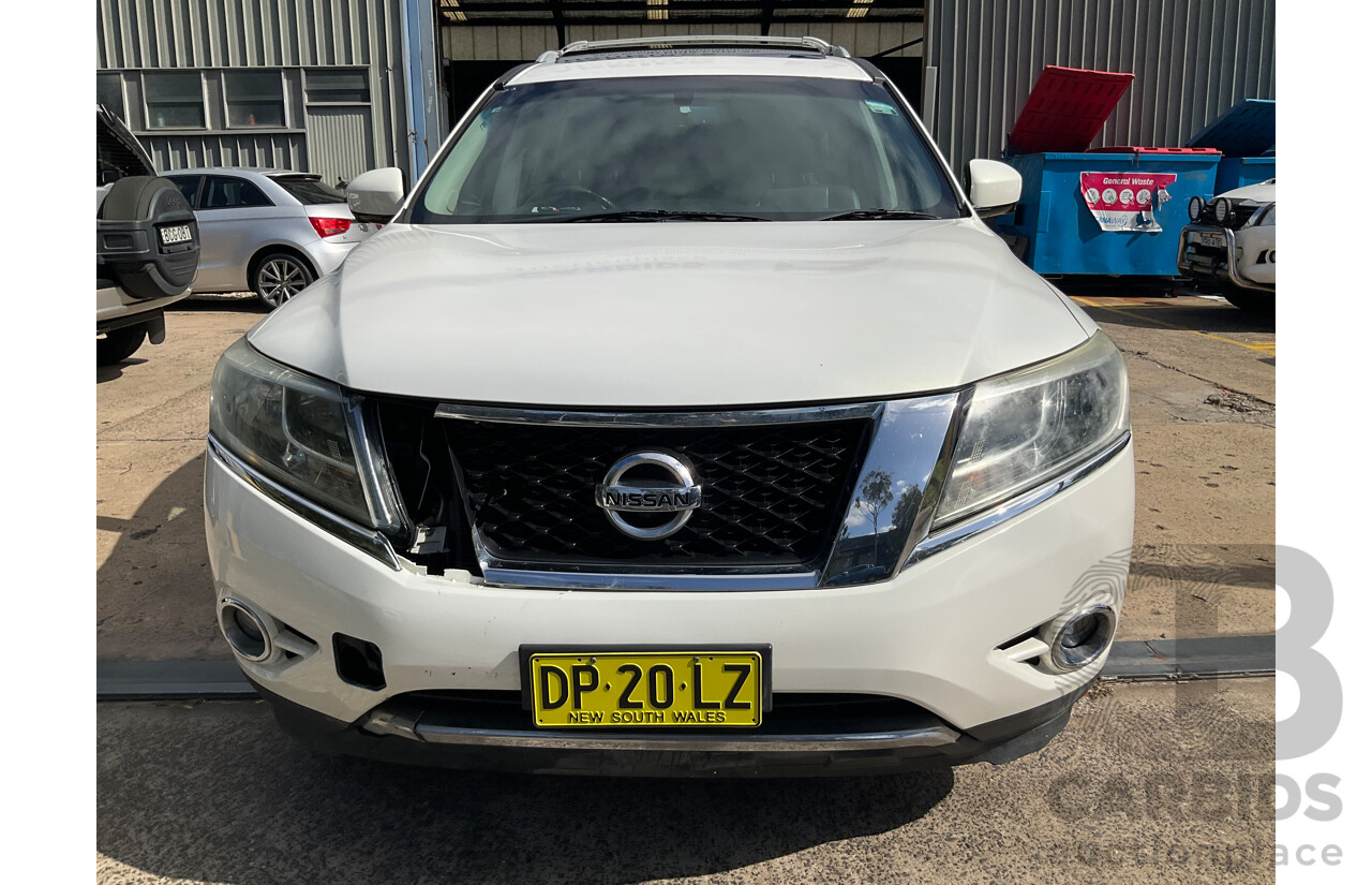 06/2014 Nissan Pathfinder ST-L (FWD) R52 MY15 Upgrade 4D Wagon Crystal White Pearl V6 3.5L