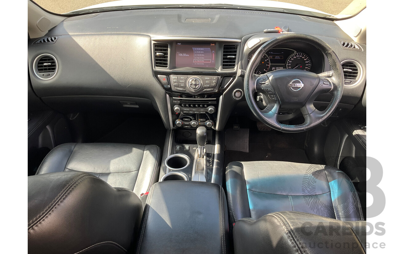 06/2014 Nissan Pathfinder ST-L (FWD) R52 MY15 Upgrade 4D Wagon Crystal White Pearl V6 3.5L