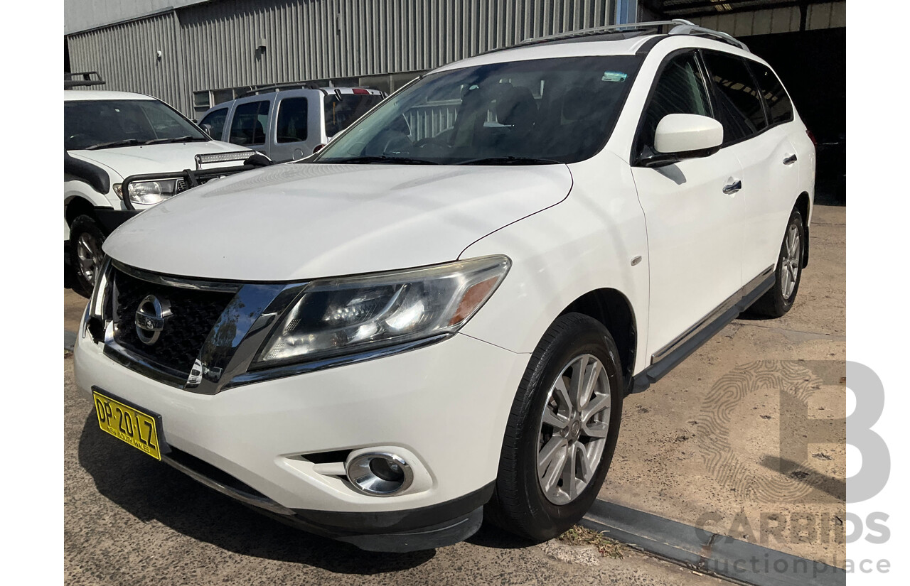06/2014 Nissan Pathfinder ST-L (FWD) R52 MY15 Upgrade 4D Wagon Crystal White Pearl V6 3.5L