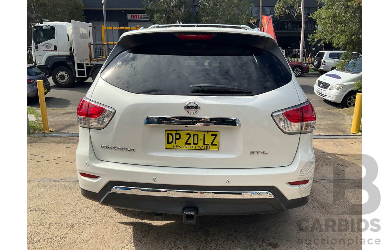06/2014 Nissan Pathfinder ST-L (FWD) R52 MY15 Upgrade 4D Wagon Crystal White Pearl V6 3.5L