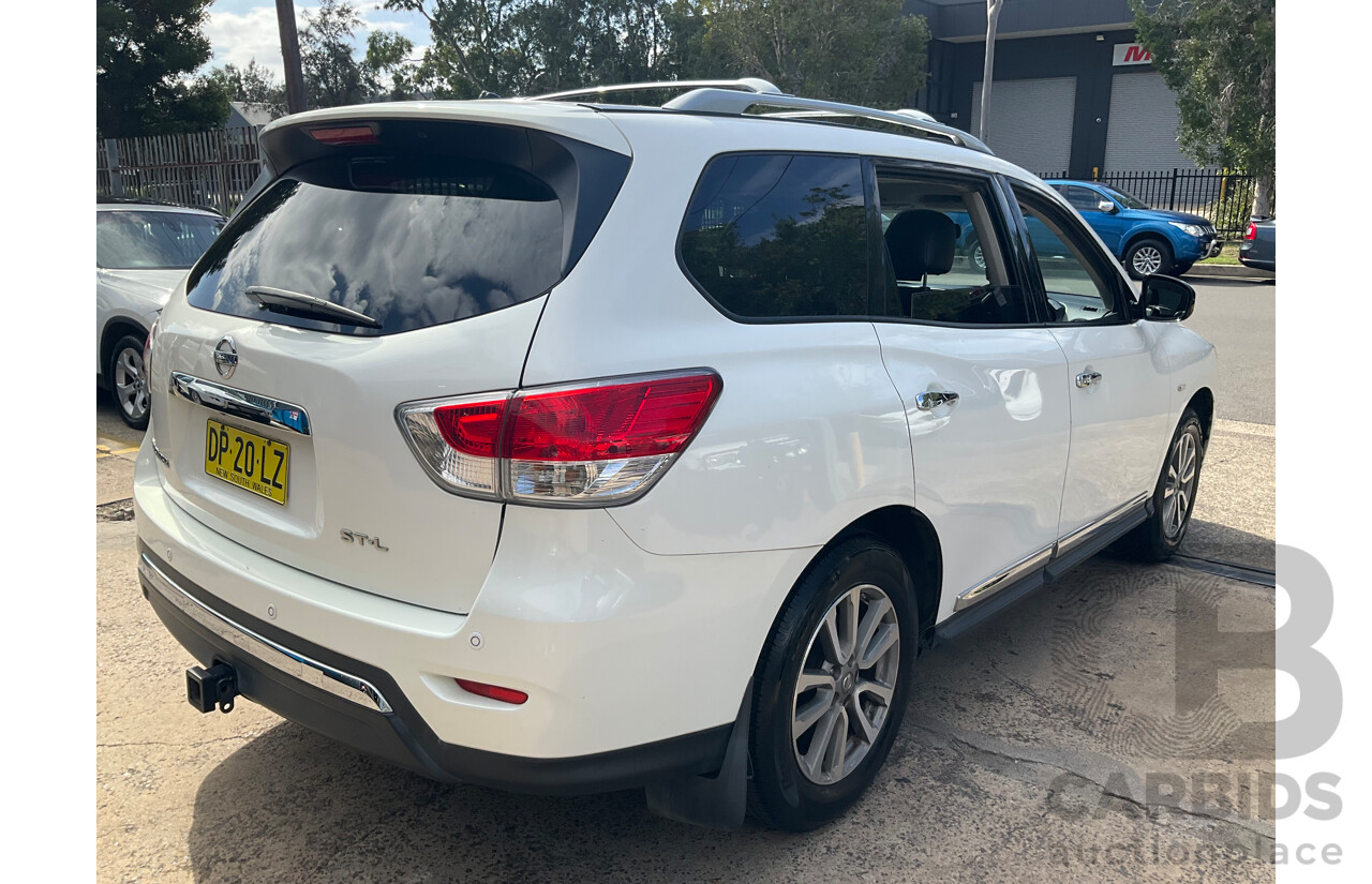 06/2014 Nissan Pathfinder ST-L (FWD) R52 MY15 Upgrade 4D Wagon Crystal White Pearl V6 3.5L