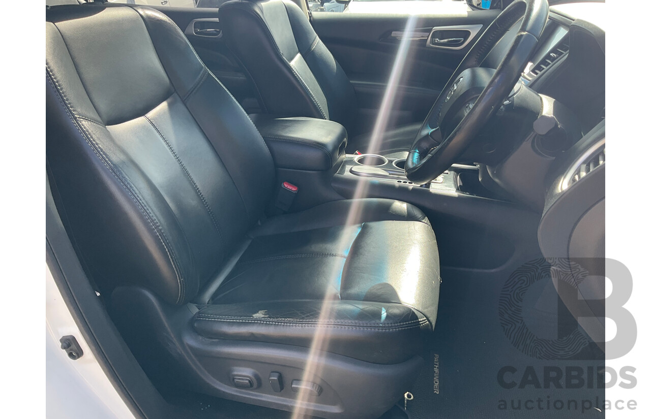 06/2014 Nissan Pathfinder ST-L (FWD) R52 MY15 Upgrade 4D Wagon Crystal White Pearl V6 3.5L