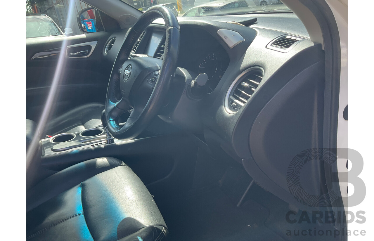 06/2014 Nissan Pathfinder ST-L (FWD) R52 MY15 Upgrade 4D Wagon Crystal White Pearl V6 3.5L