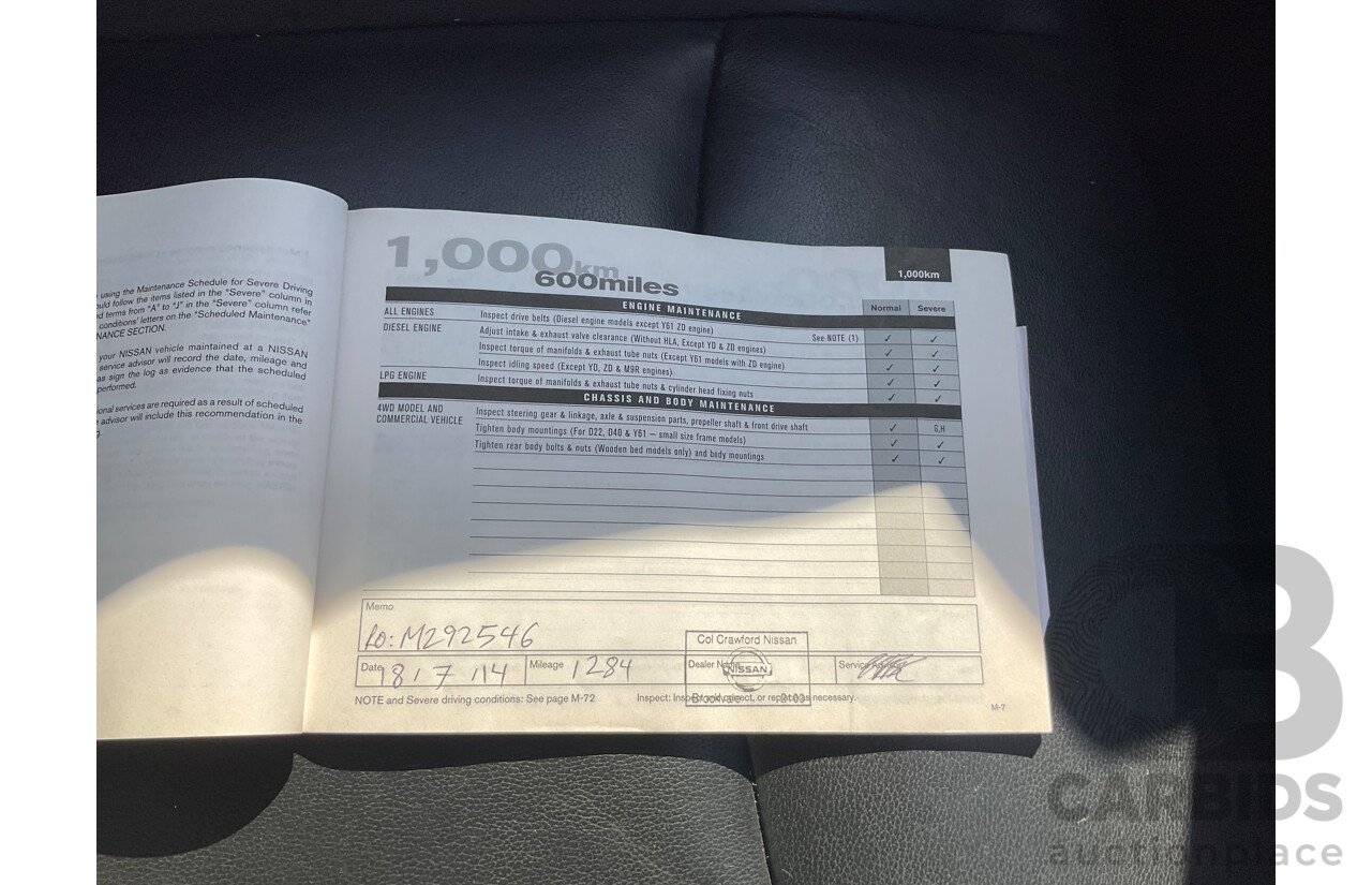 06/2014 Nissan Pathfinder ST-L (FWD) R52 MY15 Upgrade 4D Wagon Crystal White Pearl V6 3.5L