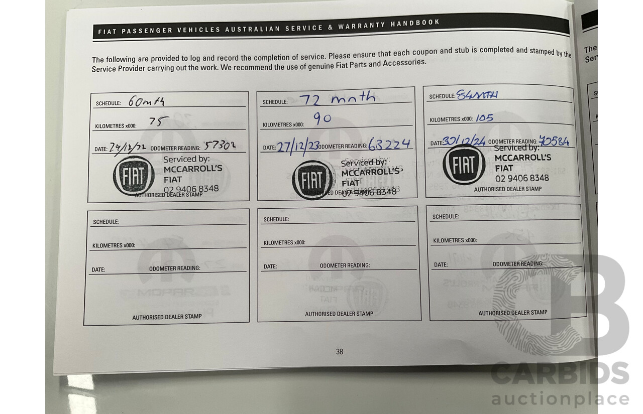 11/2015 Fiat 500X Pop (FWD) 4d Wagon Bianca White Turbo 1.4L