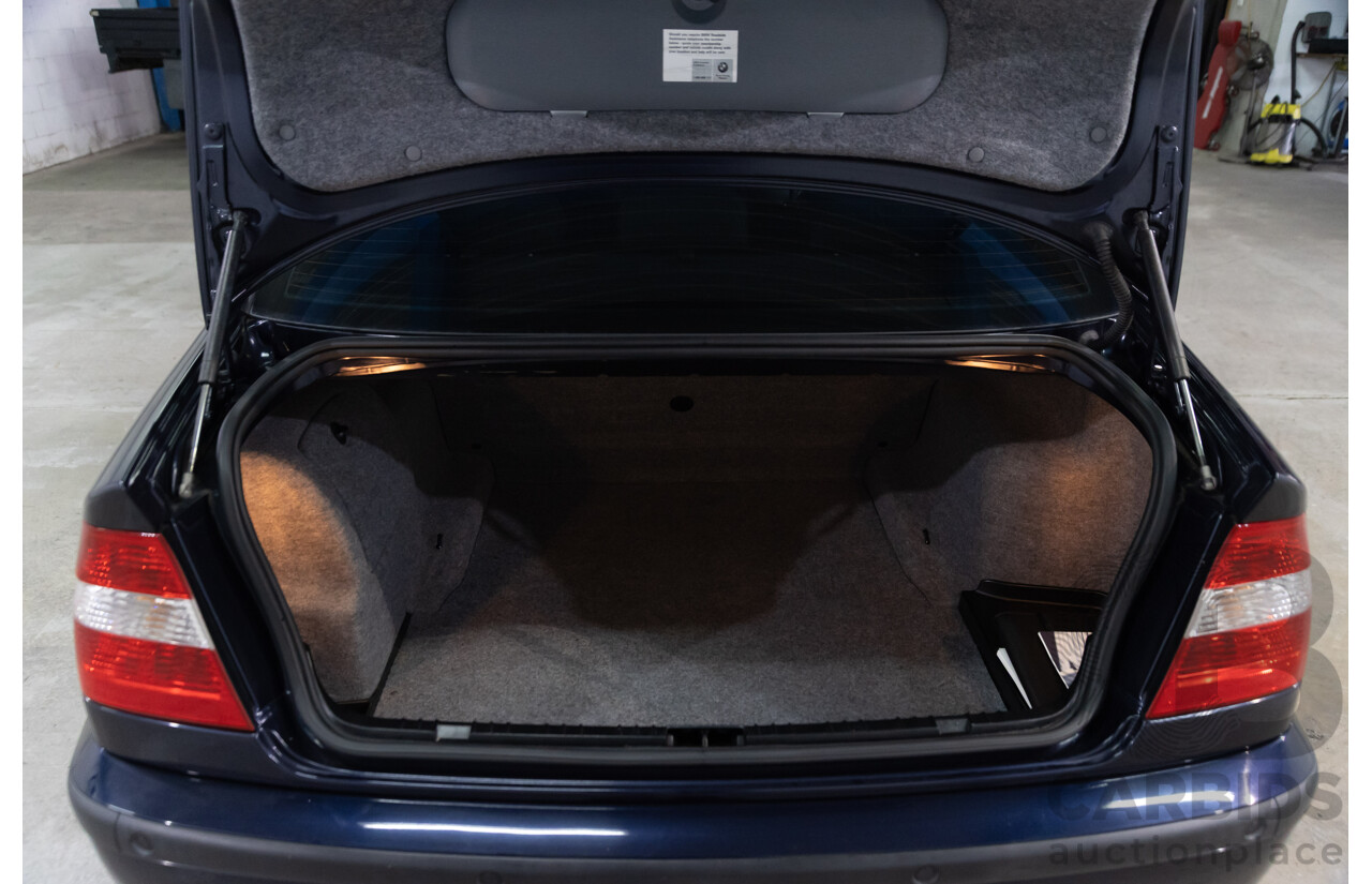 6/2002 BMW 330i E46 4d Sedan Orient Blue Metallic 3.0L