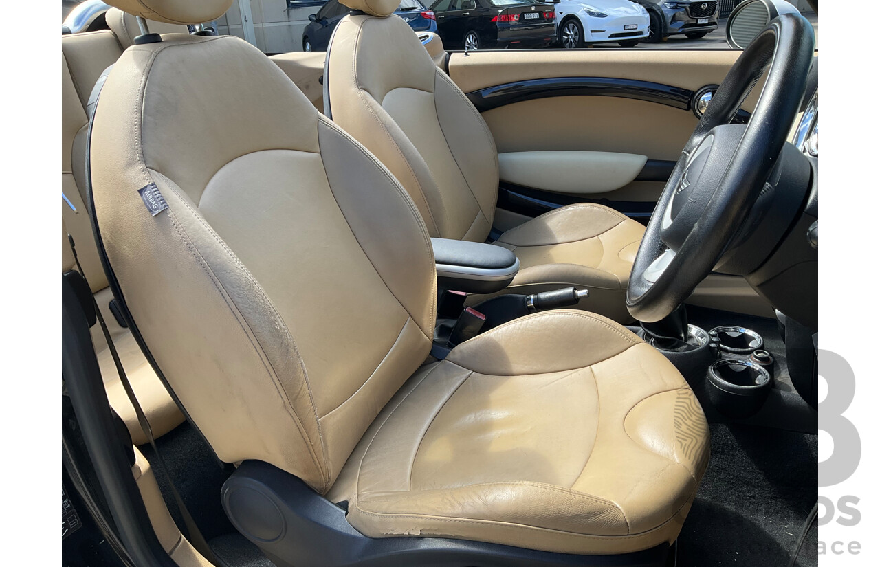 2/2009 Mini Cooper Cabrio R52 2d Cabriolet Black 1.6L