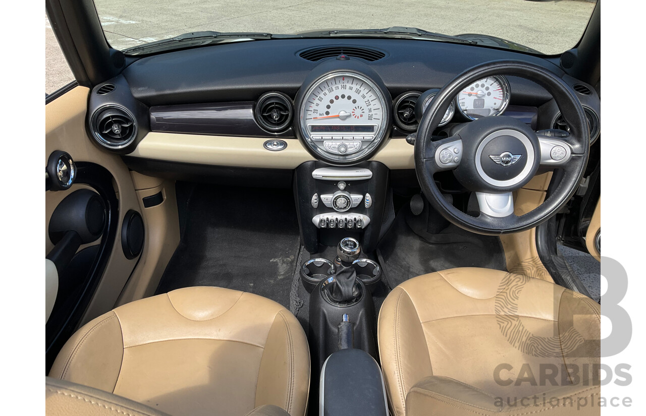 2/2009 Mini Cooper Cabrio R52 2d Cabriolet Black 1.6L