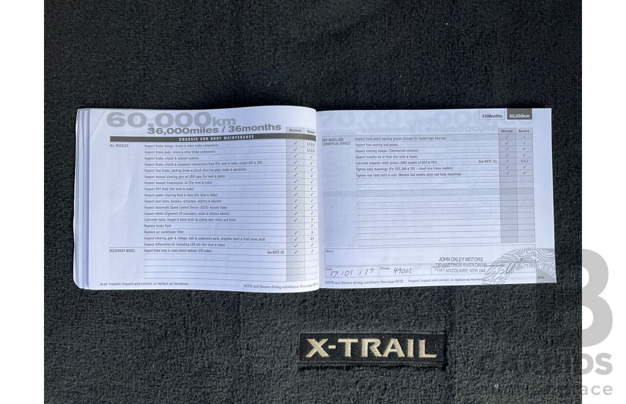 1/2013 Nissan X-Trail ST (4x4) T31 Series 5 4d Wagon Grey 2.5L