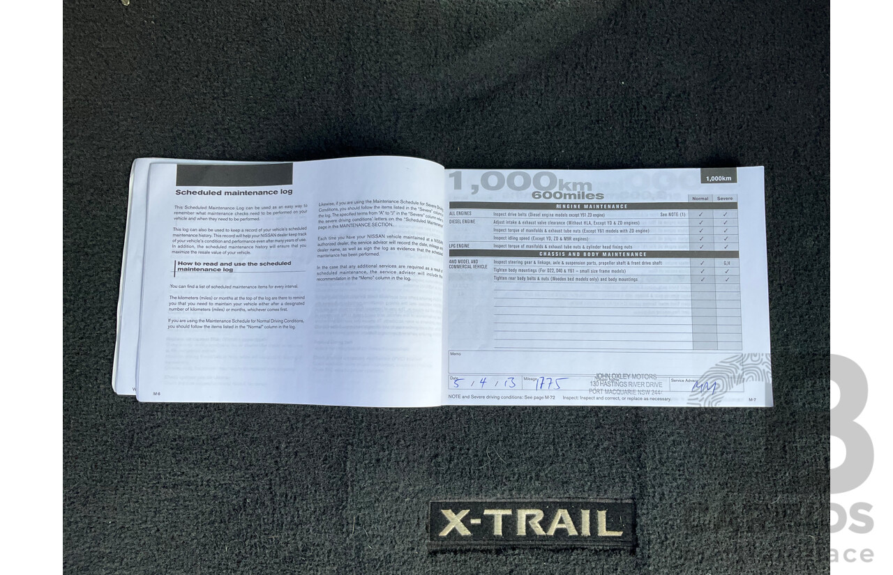 1/2013 Nissan X-Trail ST (4x4) T31 Series 5 4d Wagon Grey 2.5L