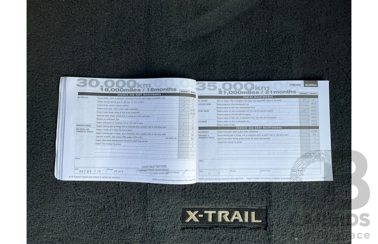 1/2013 Nissan X-Trail ST (4x4) T31 Series 5 4d Wagon Grey 2.5L