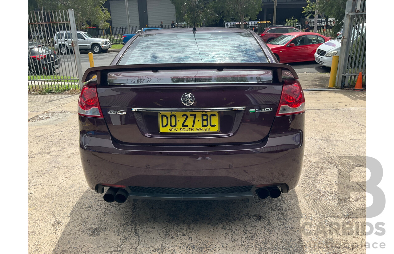 9/2012 Holden Commodore SV6 Z-Series VE II MY12.5 4d Sedan Purple 3.6L