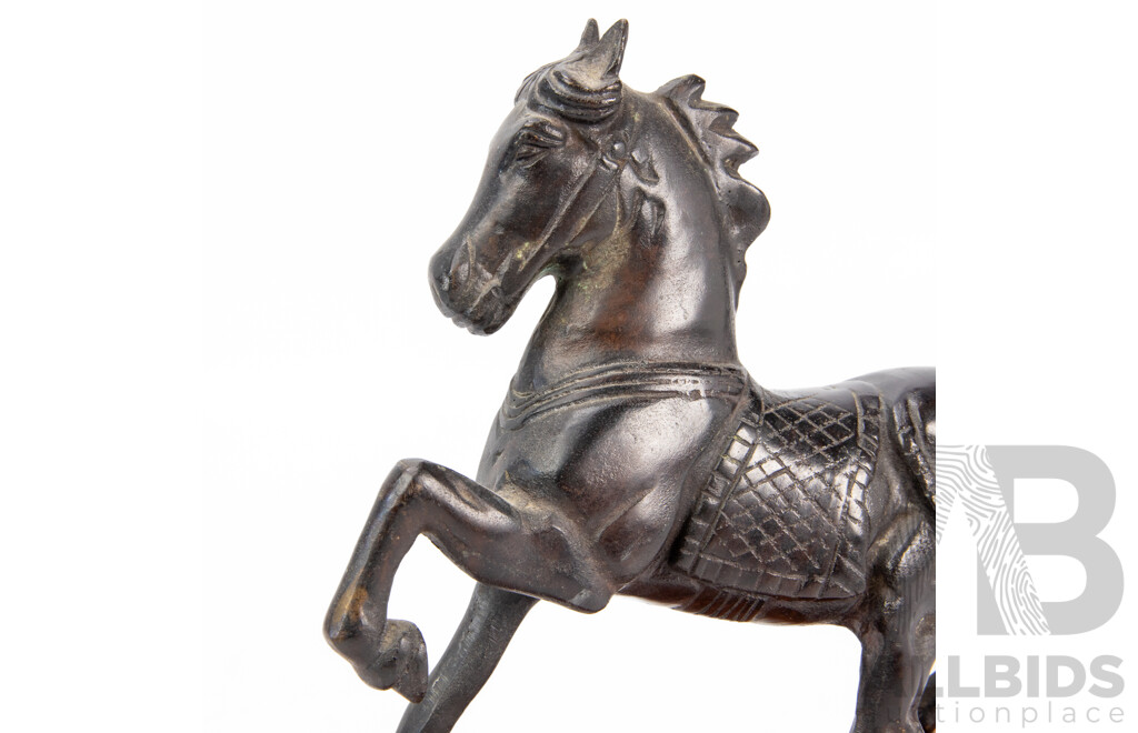 Vintage Chinese Bronze Prancing Horse