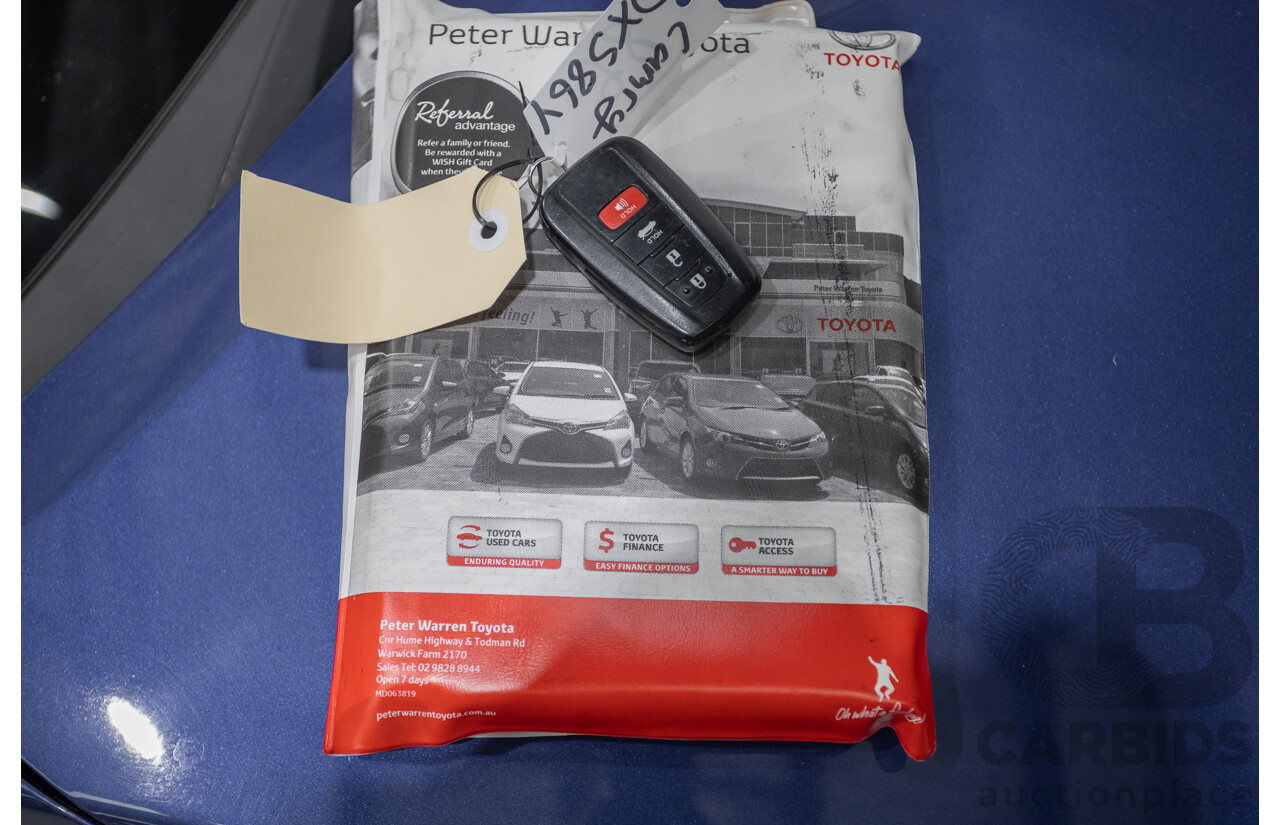 07/2018 Toyota Camry SX ASV70R MY18 4d Sedan Lunar Blue V6 3.5L