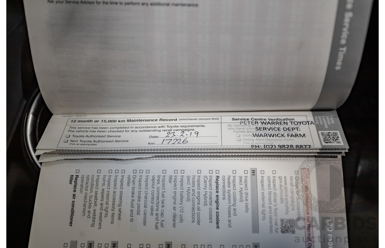 07/2018 Toyota Camry SX ASV70R MY18 4d Sedan Lunar Blue V6 3.5L