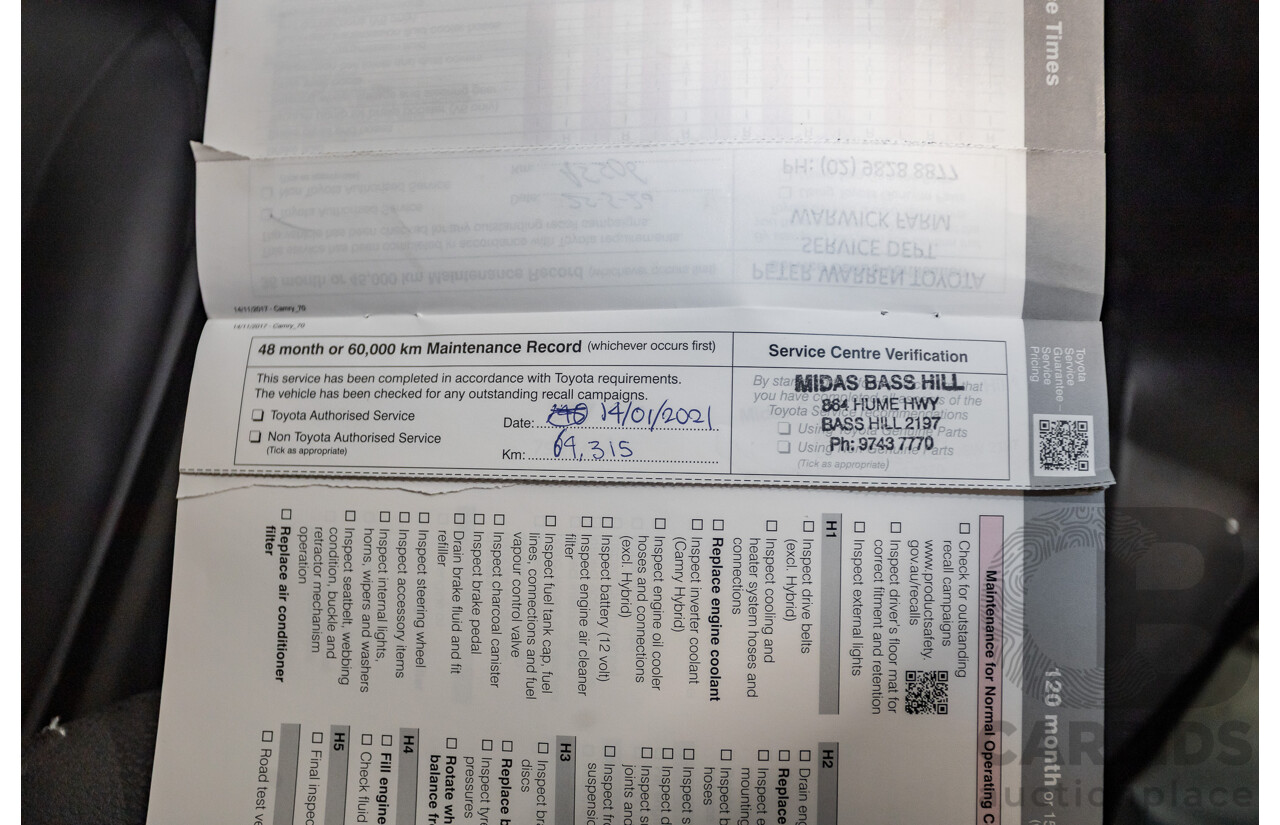 07/2018 Toyota Camry SX ASV70R MY18 4d Sedan Lunar Blue V6 3.5L