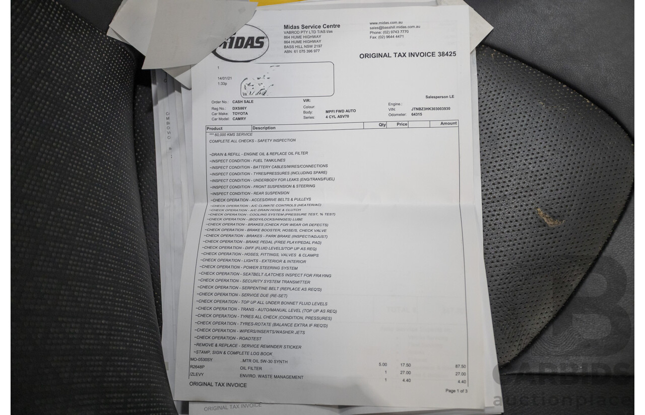 07/2018 Toyota Camry SX ASV70R MY18 4d Sedan Lunar Blue V6 3.5L