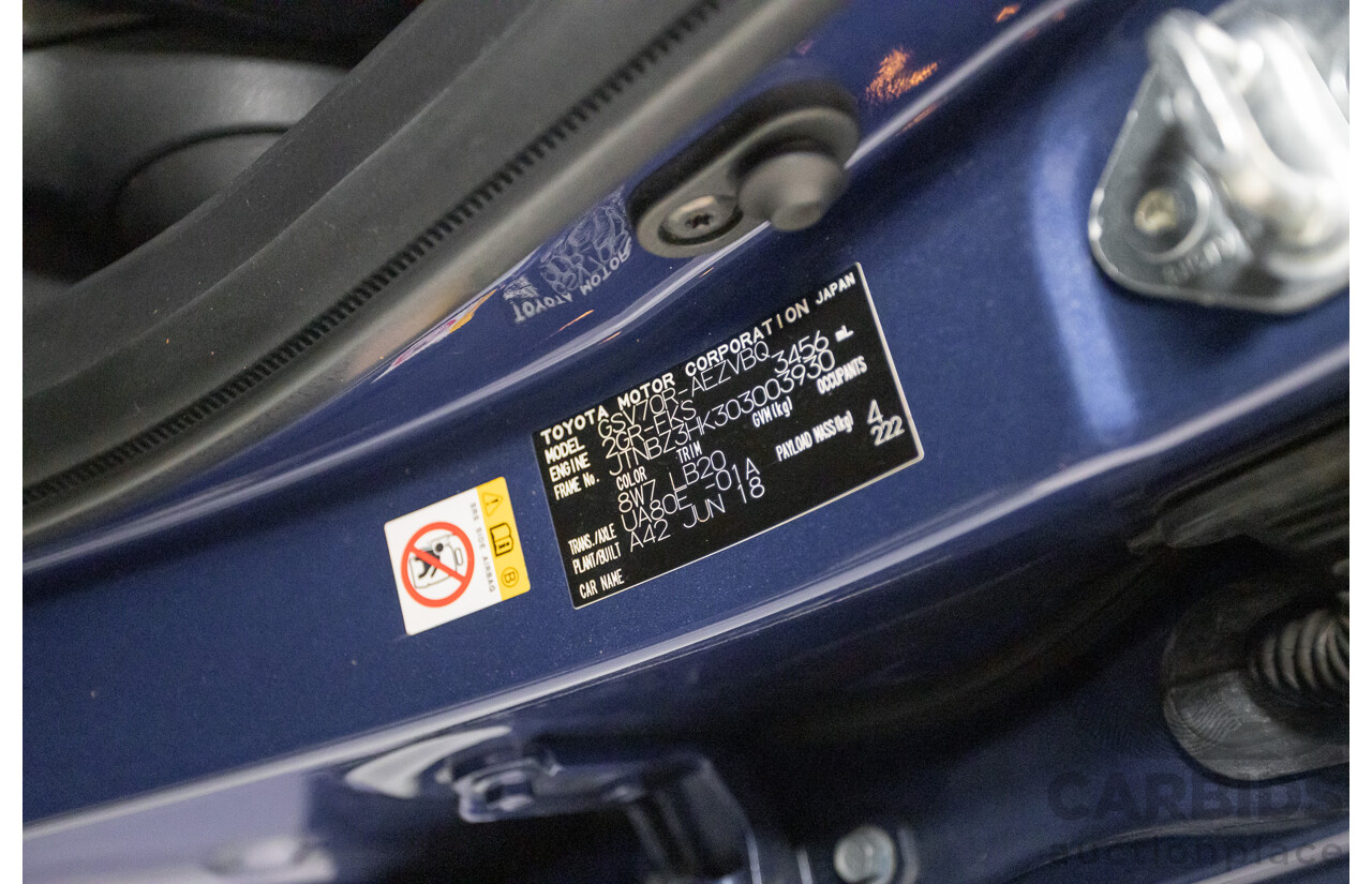 07/2018 Toyota Camry SX ASV70R MY18 4d Sedan Lunar Blue V6 3.5L