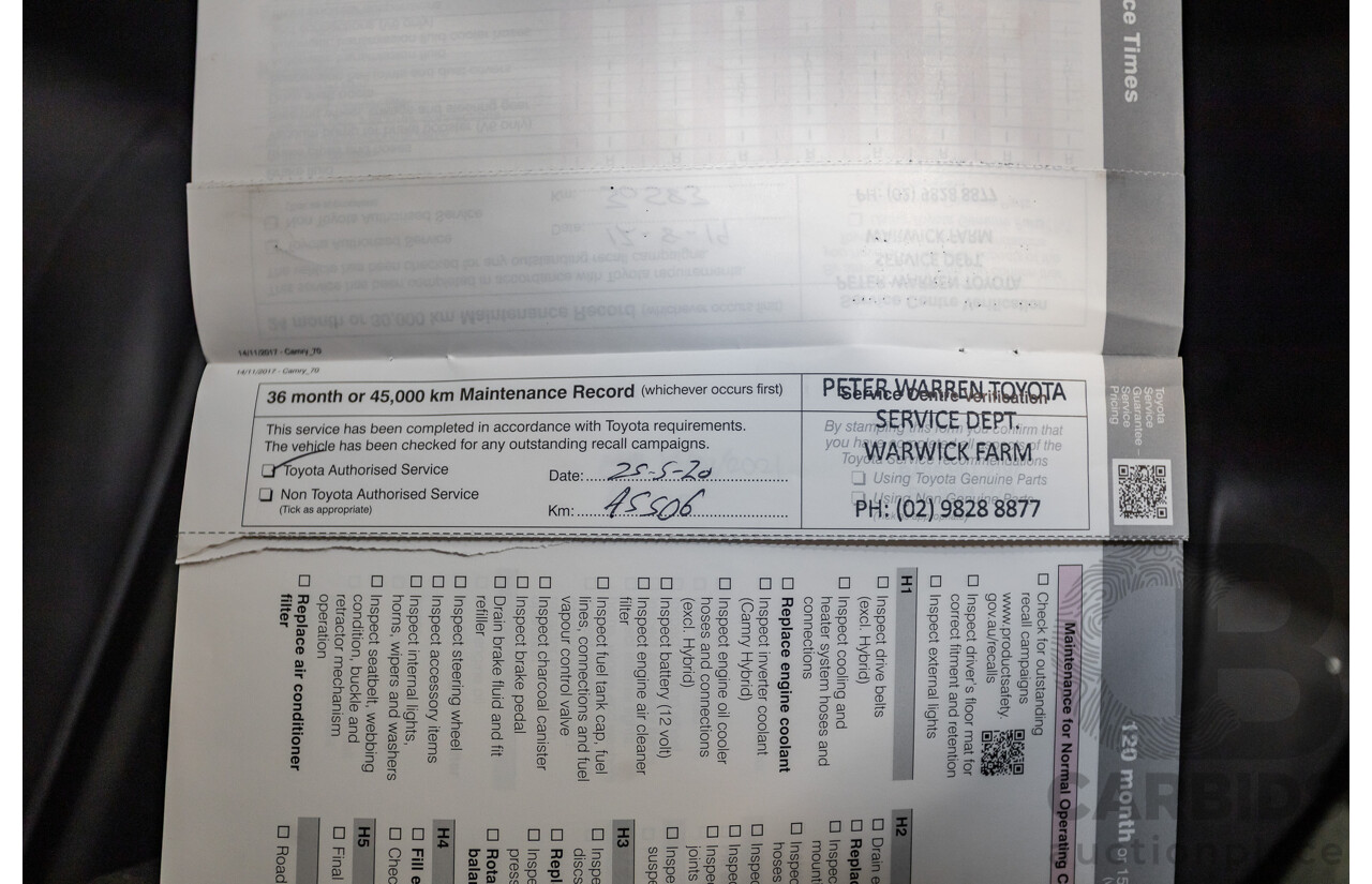 07/2018 Toyota Camry SX ASV70R MY18 4d Sedan Lunar Blue V6 3.5L