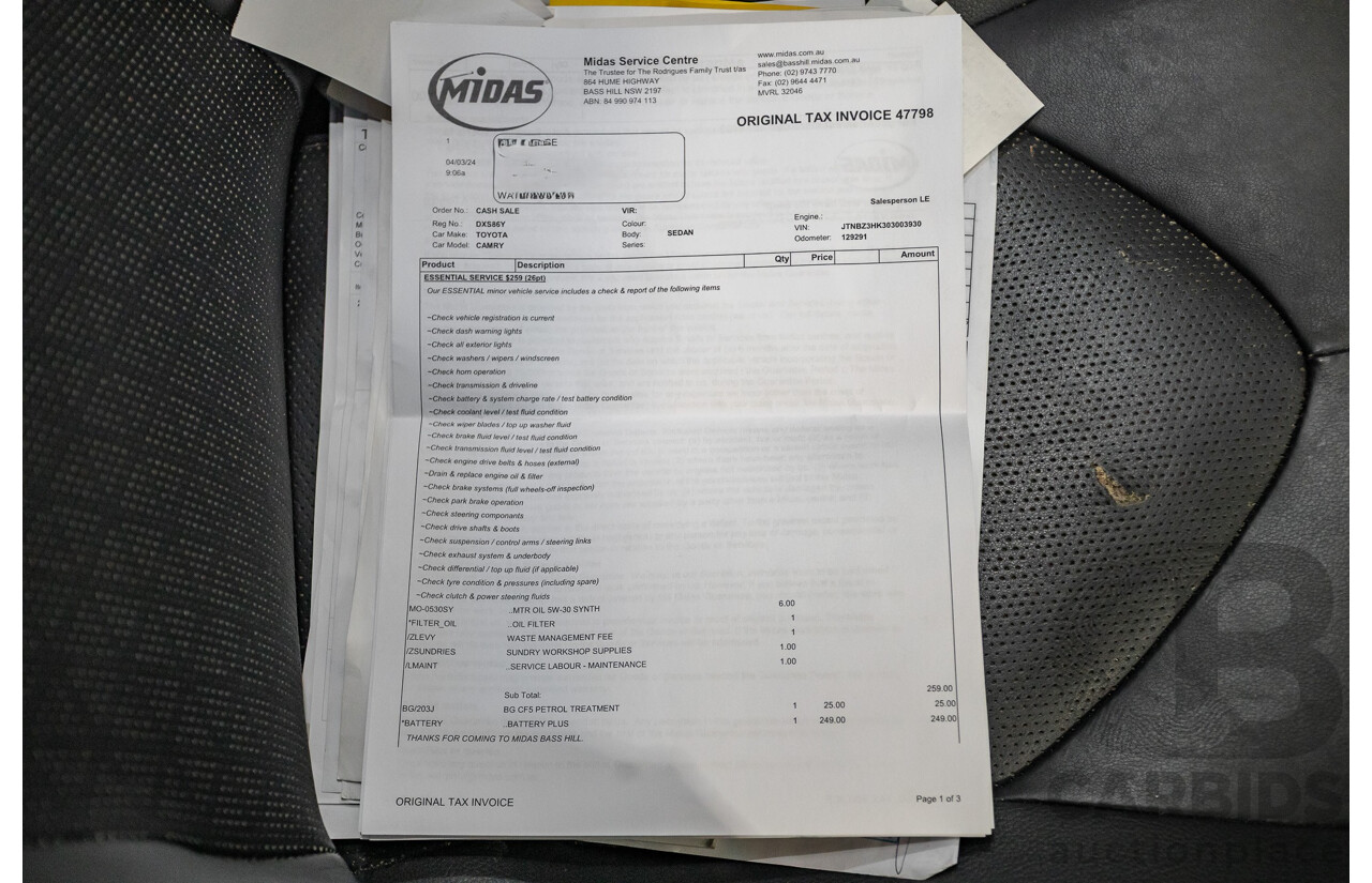 07/2018 Toyota Camry SX ASV70R MY18 4d Sedan Lunar Blue V6 3.5L