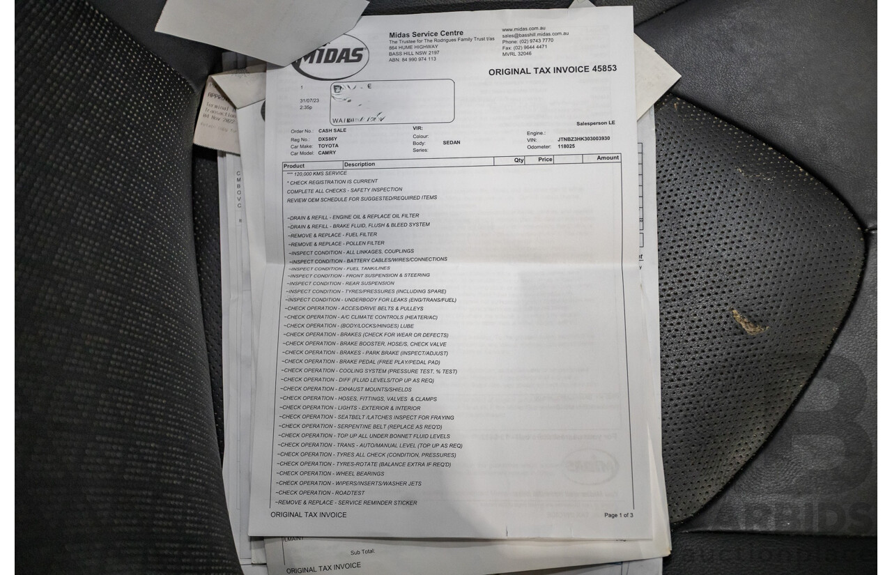 07/2018 Toyota Camry SX ASV70R MY18 4d Sedan Lunar Blue V6 3.5L