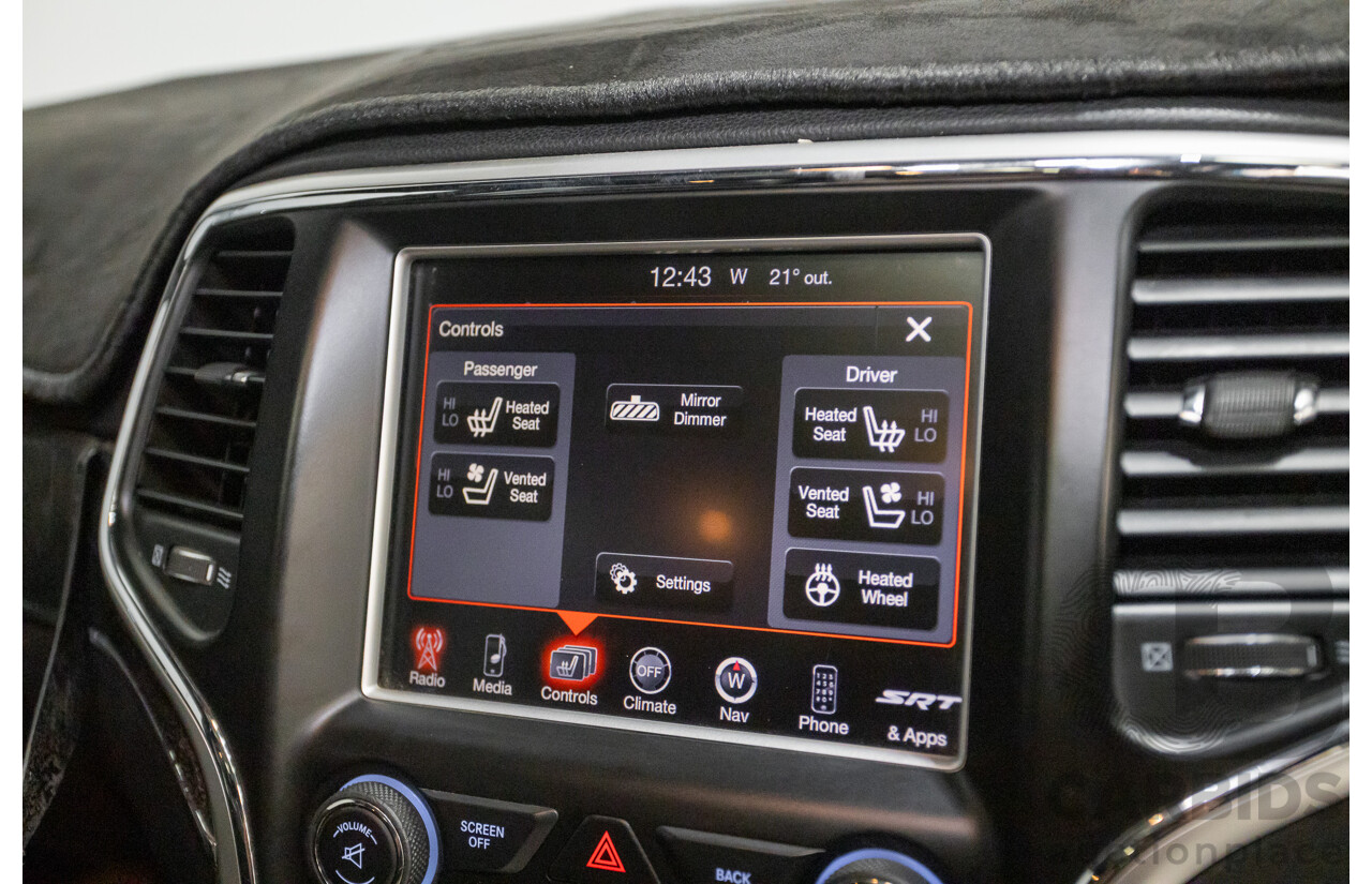 4/2015 Jeep Grand Cherokee SRT 8 (4x4) WK MY15 4d Wagon Billet Silver Metallic V8 6.4L - Modified