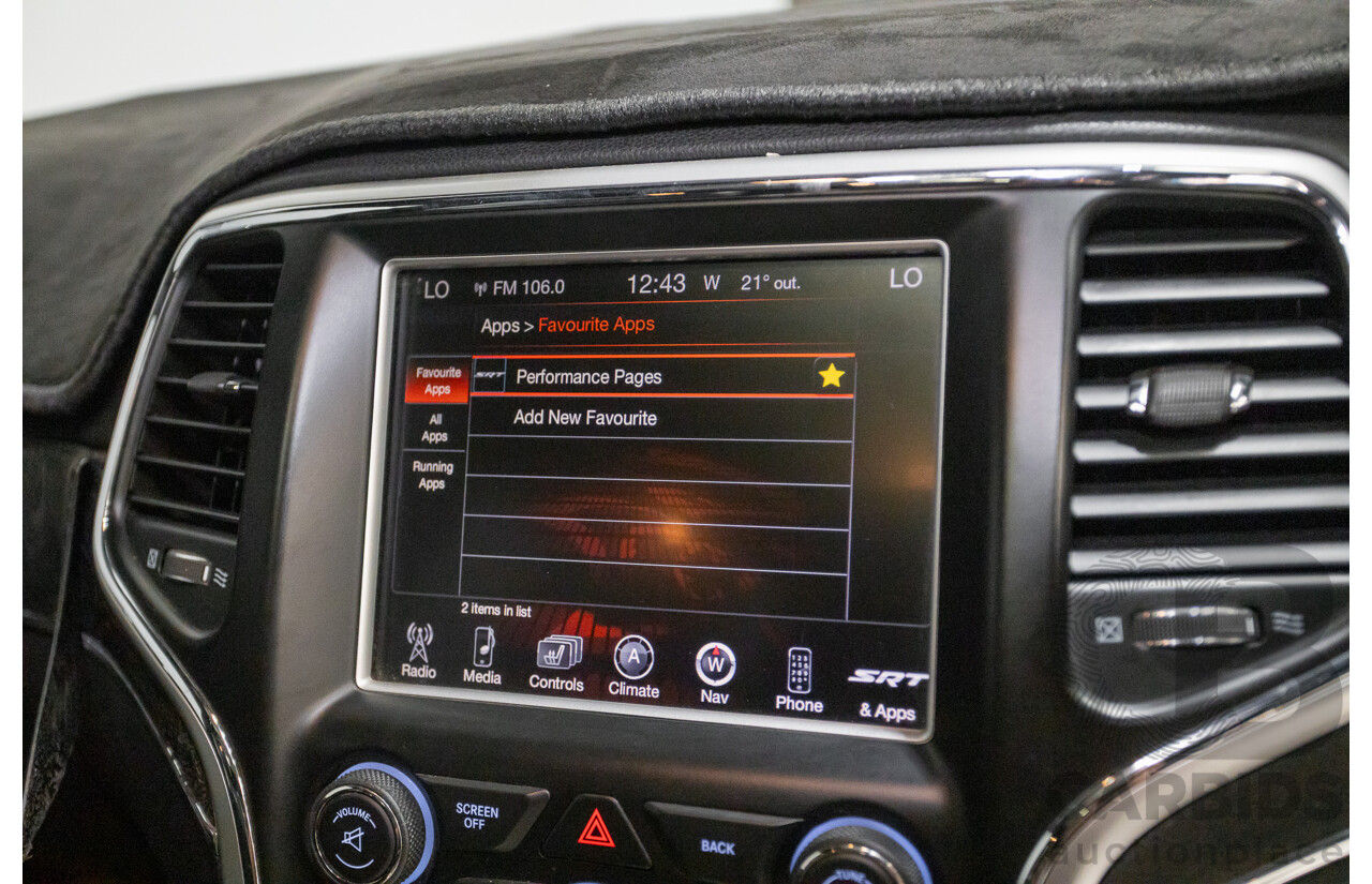 4/2015 Jeep Grand Cherokee SRT 8 (4x4) WK MY15 4d Wagon Billet Silver Metallic V8 6.4L - Modified