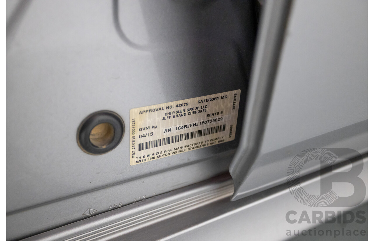 4/2015 Jeep Grand Cherokee SRT 8 (4x4) WK MY15 4d Wagon Billet Silver Metallic V8 6.4L - Modified